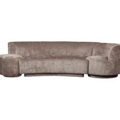 Bank Combi-Popular Bank+fauteuil+poef, Chenille
