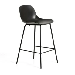Barkruk Altea Gerecycled kunststof, kleur Zwart (zithoogte 65cm)