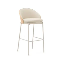 Barkruk Eamy Lederlook (zithoogte 77cm)