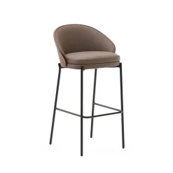 Barkruk Eamy Lederlook (zithoogte 77cm)