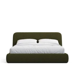 Bed Martina Bouclé, 180 x 200cm, kleur Donkergroen