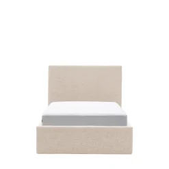 Bed Nahiri Chenille, kleur Beige