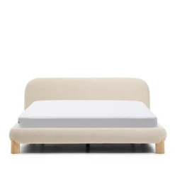 Bed Odina Bouclé, kleur Ecru/Naturel