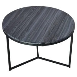Bijzettafel Loft 42 Marmer, Ø60cm, kleur Zwart