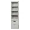 Boekenkast Bold Grenen, 215 x 54cm, kleur Sneeuwwit