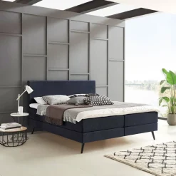 Boxspring Nora kleur donkerblauw