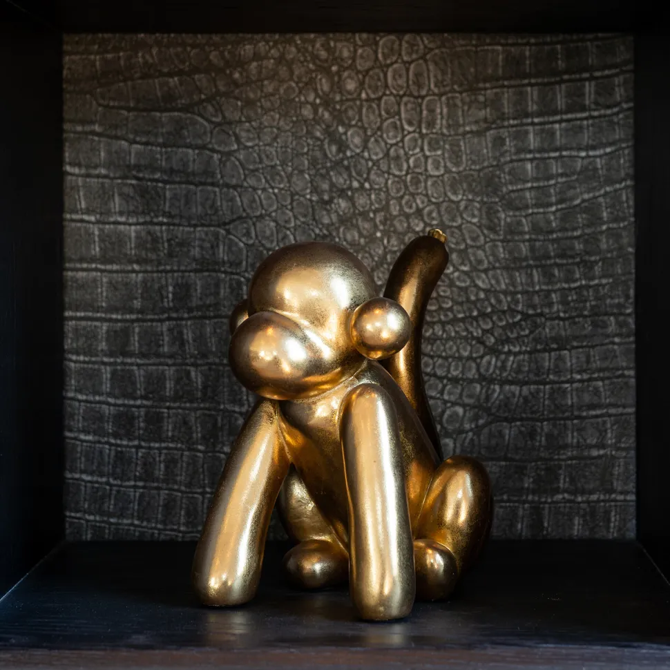 Decoratie Monkey kleur Goud