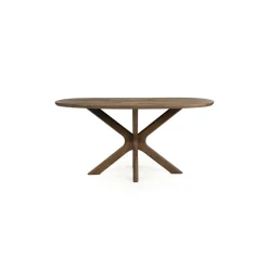 Deens Ovale Eettafel Tycho Mangohout, kleur Bruin