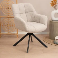 Draaibare Eetkamerstoel Almar Bouclé
