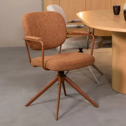 Draaibare Eetkamerstoel Basel Bouclé