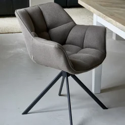 Draaibare Eetkamerstoel Carnaby kleur Dark Taupe