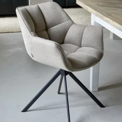 Draaibare Eetkamerstoel Carnaby kleur Light Flax