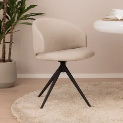Draaibare Eetkamerstoel Layla kleur Beige
