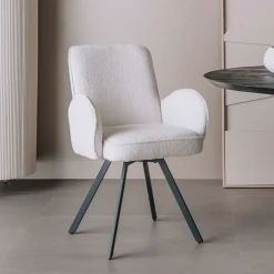 Draaibare Eetkamerstoel Livo Bouclé