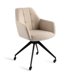 Draaibare Eetkamerstoel Noto Caster Black