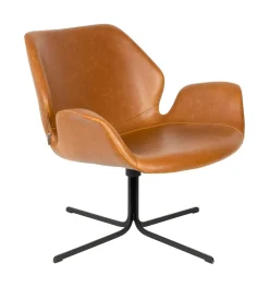 Draaibare Fauteuil Nikki Vintage PU leder