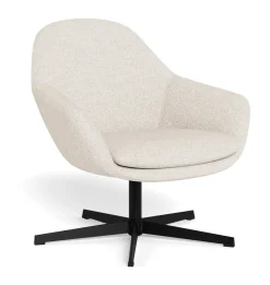 Draaifauteuil Corley Bouclé, kleur Crème