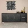 Dressoir Ziano Visgraat, kleur zwart