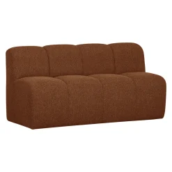 Eetkamerbank Mojo Bouclé, 164cm, kleur Roestbruin Melange