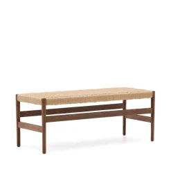Eetkamerbank Zaide Walnoot Eikenhout, 120cm
