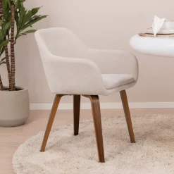 Eetkamerstoel Base Velvet, kleur Zand