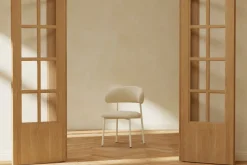 Eetkamerstoel Clarinda Bouclé, kleur Beige