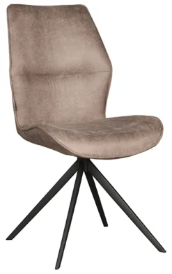 Eetkamerstoel Comfy Micro suede, kleur Taupe