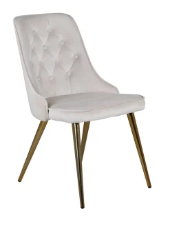 Eetkamerstoel Damar Velvet, Messing onderstel