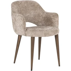 Eetkamerstoel Delphina Chenille, kleur Naturel