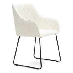 Eetkamerstoel Frisco Drive Bouclé, kleur Simply White