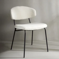 Eetkamerstoel Jannet Teddy, kleur Wit