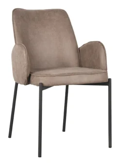 Eetkamerstoel Joni Micro Suede, kleur Taupe