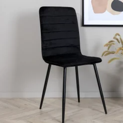 Eetkamerstoel Kaira Velvet, kleur Zwart