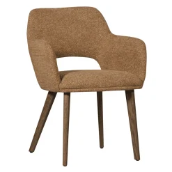 Eetkamerstoel Murat Naturel onderstel, Chenille