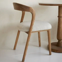 Eetkamerstoel Puglia Eikenhout en stof