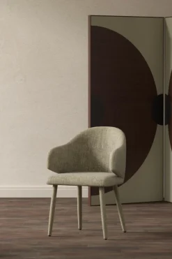 Eetkamerstoel Sherena Velvet, kleur Beige