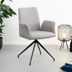 Eetkamerstoel Ulf, Draaibaar, kleur Lichtgrijs