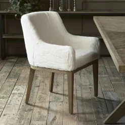 Eetkamerstoel Whistler Faux Fur, kleur Snow