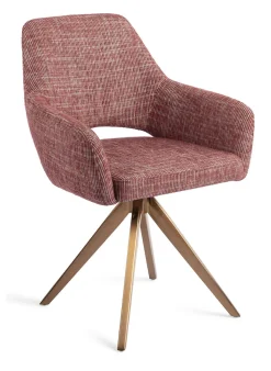 Eetkamerstoel Yanai Turn Rose Gold, Draaibaar