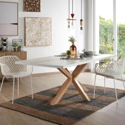 Eettafel Argo kleur Eiken/Wit