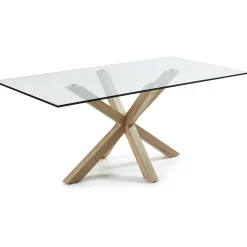 Eettafel Argo kleur Eiken/Glas