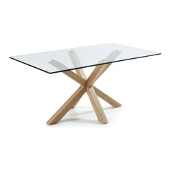 Eettafel Argo kleur Eiken/Glas