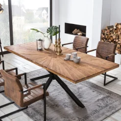 Eettafel Latonja Teakhout, kleur Zwart