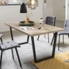 Eettafel Lorna Eikenlook, 160 x 90cm