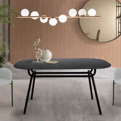 Eettafel Lynzie Deens Ovaal, Keramiek, 150 x 90cm