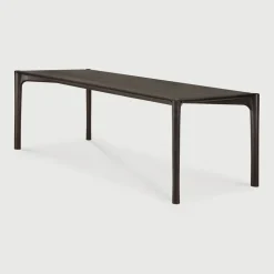 Eettafel PI Gevernist Teakhout, kleur Donkerbruin