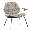 Fauteuil Aure Chenille, kleur Beige/Zwart
