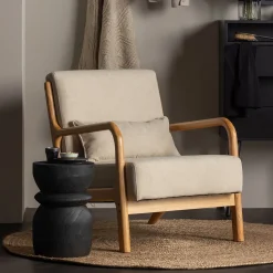 Fauteuil Mark Stof, kleur Naturel
