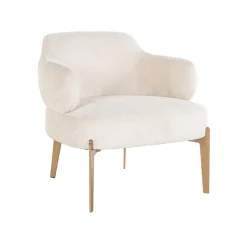 Fauteuil Venus Chenille, kleur Wit
