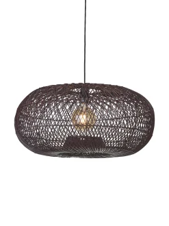 Hanglamp Arizona Bamboe, kleur Burgundy